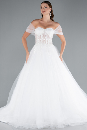 Hochzeitskleider Lang Weiß ABG126