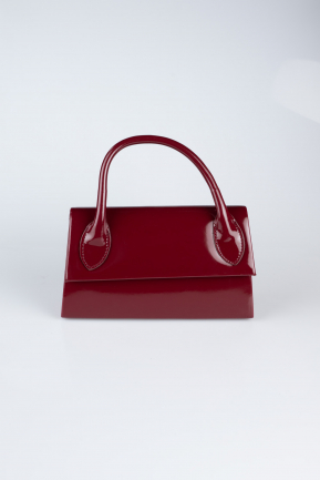 Abendtasche Lackleder Weinrot KC163