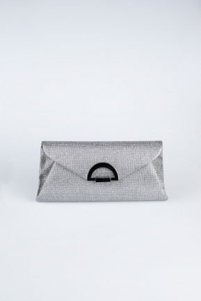Abendtasche Glitzernd Platin SH845