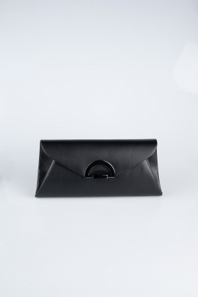 Abendtasche Leder Schwarz SH845