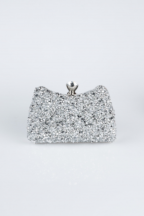 Abendtasche Silber SH828