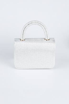 Abendtasche Glitzernd Silber KC264