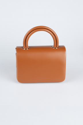 Abendtasche Leder Hellbraun KC264