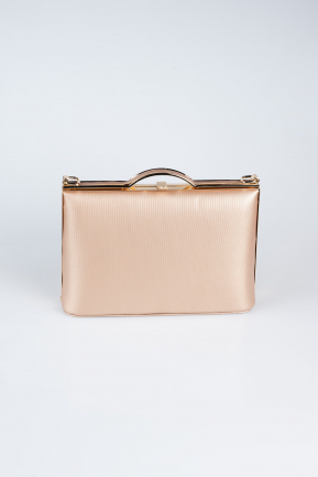 Abendtasche Leder Bronze KC126
