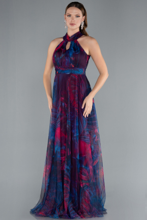 Petrolgrün Abschlusskleid Lang ABU674