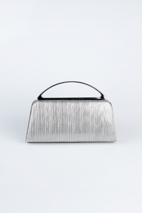 Abendtasche Laserschnitt Platin V349