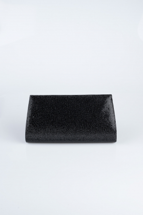 Abendtasche Verputz Schwarz V451