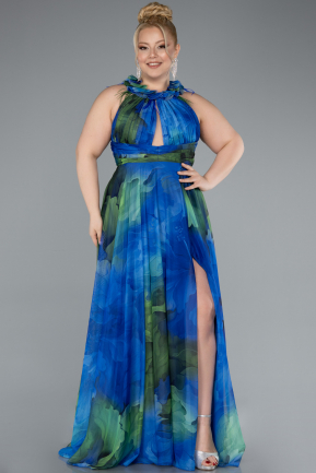 Abendkleid in Übergröße Lang Meergrün ABU4902