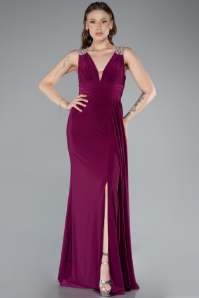 Abendkleid Lang Pflaume ABU4967