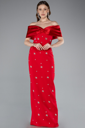 Abendkleid Lang Rot ABU5436