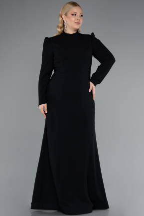 Abendkleid in Übergröße Lang Schwarz ABU4977