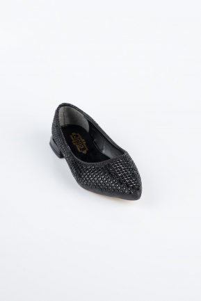 Party-Schuhe Steinbesetzt Schwarz MJ9001