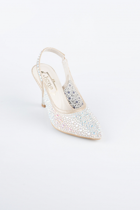 Stiletto Steinbesetzt Gold MJ9002