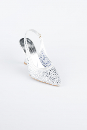 Stiletto Steinbesetzt Silber MJ9002