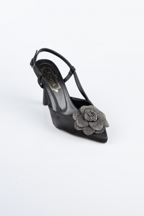 Party-Schuhe Satin Schwarz MJ9005