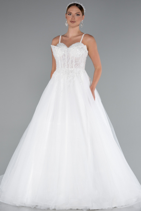 Hochzeitskleider Lang Weiß ABG134