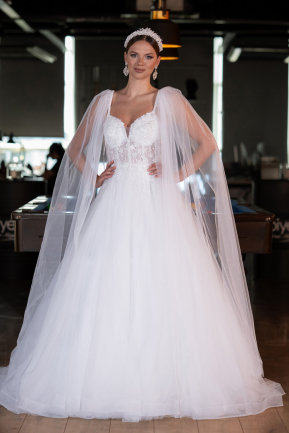 Hochzeitskleider Lang Weiß ABG137