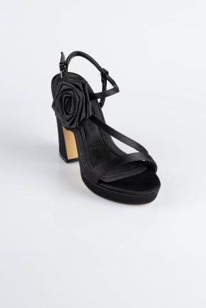 Party-Schuhe Satin Schwarz ABS1142