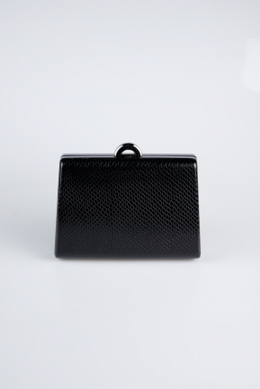 Abendtasche Gemustert Schwarz KC715