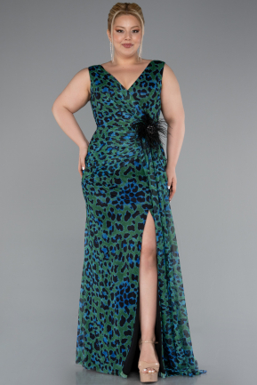 Abendkleid in Übergröße Lang Grün ABU5018