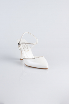 Party-Schuhe Leder Weiß MJD5150