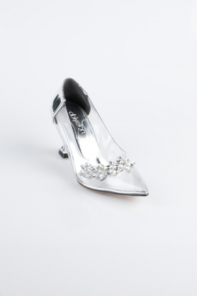 Stiletto Lackleder Silber ABR1055