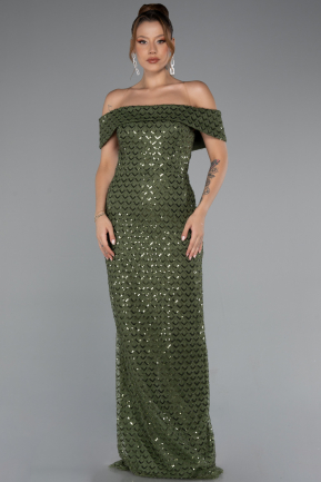 Abendkleid Lang Khaki ABU5186