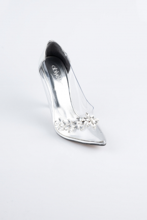 Party-Schuhe Lackleder Silber AB1150