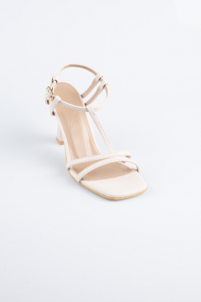 Party-Schuhe Leder Beige AB1153