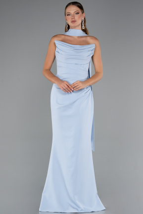 Abschlusskleid Lang Eisblau ABU5216