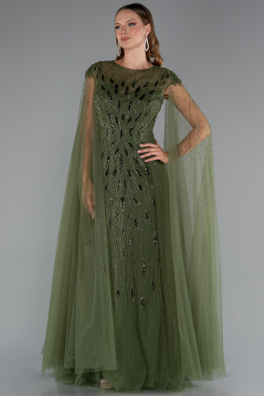 Khaki Abendkleid Lang ABU4707