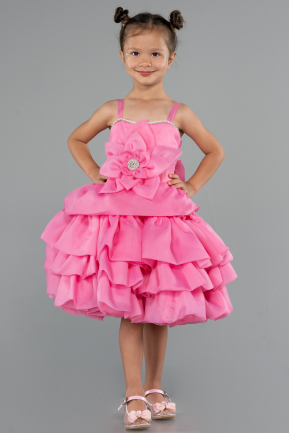 Abendkleid für Kinder Kurz Rosa ABK2433