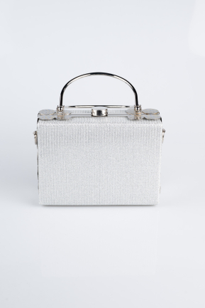 Silber Abendtasche Glitzernd KC161
