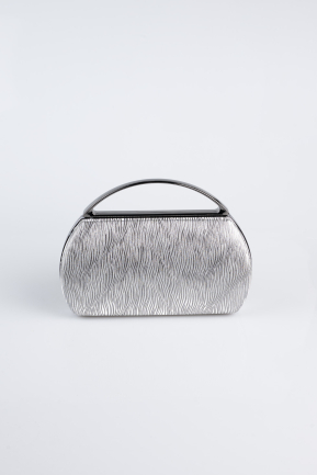 Abendtasche Laserschnitt Platin V351