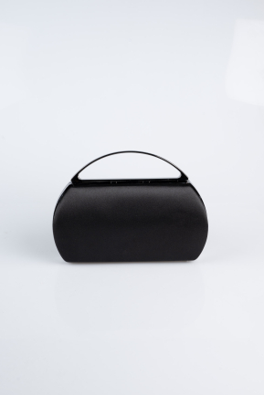 Abendtasche Satin Schwarz V351