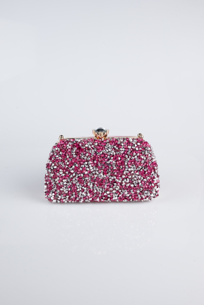 Abendtasche Satin Fuchsie SH849