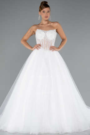 Hochzeitskleider Lang Weiß ABG159