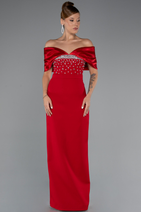 Standesamtkleid Lang Rot ABU5352