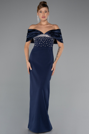 Standesamtkleid Lang Marineblau ABU5352