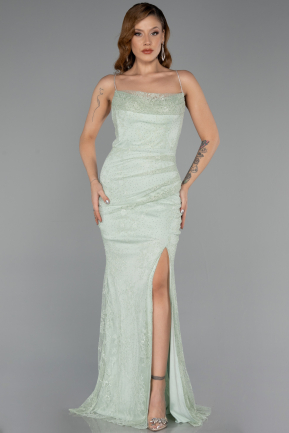 Abendkleid Lang Spitze Minzgrün ABU5407