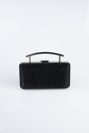 Abendtasche Gemustert Schwarz SH857