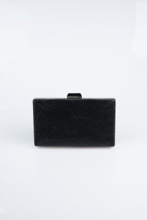 Abendtasche Gemustert Schwarz SH859