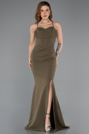 Abendkleid Lang Khaki ABU5506