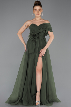 Abendkleid Lang Khaki ABU5528