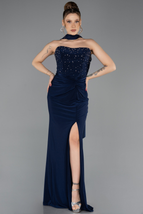 Abschlusskleid Lang Marineblau ABU5564