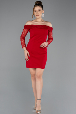 Rot Partykleid Kurz ABK2455