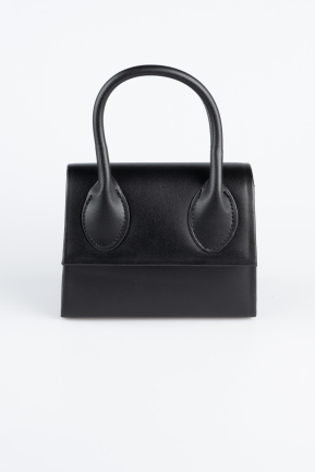 Schwarz Abendtasche Leder KC165