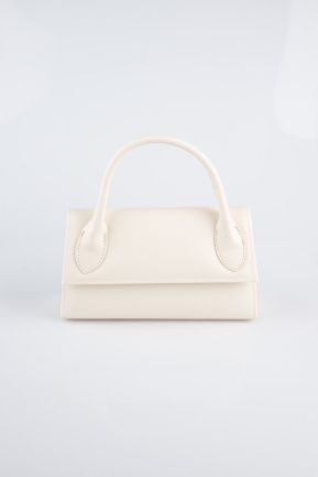 Abendtasche Leder Beige KC163