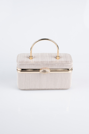 Kästchen-Tasche Laserschnitt Hellgold KC149
