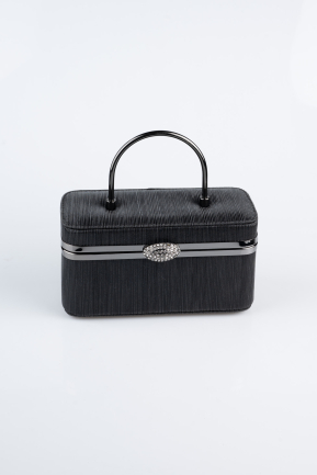 Kästchen-Tasche Laserschnitt Schwarz KC149